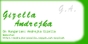 gizella andrejka business card